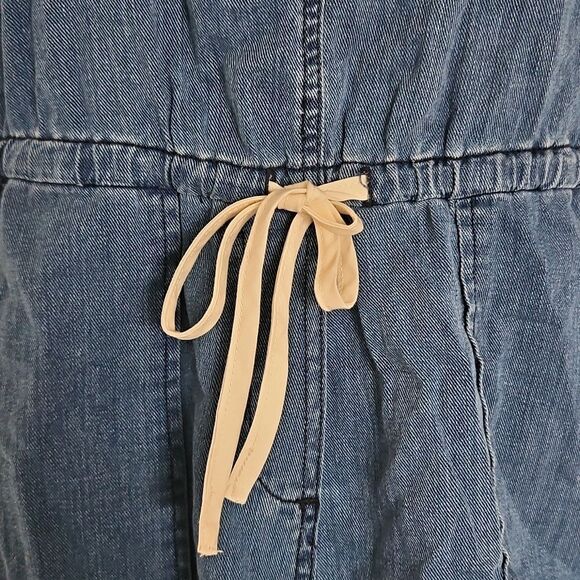 Blue Denim Overalls with Drawstring - Picture 13 of 16